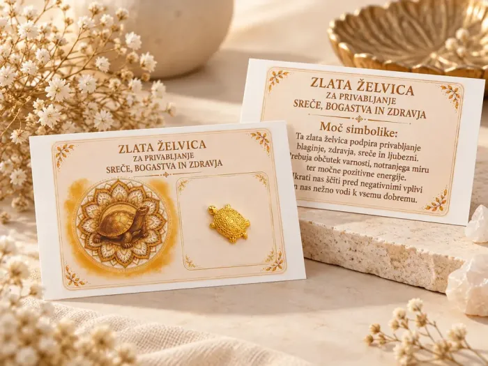 ZLATA ŽELVICA – AMULET MIRU, BLAGINJE IN TIHE NOTRANJE MOČI 7046